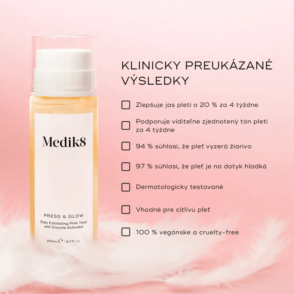 Press Glow (náhradná náplň) Exfoliačný Medik8 PHA tonik