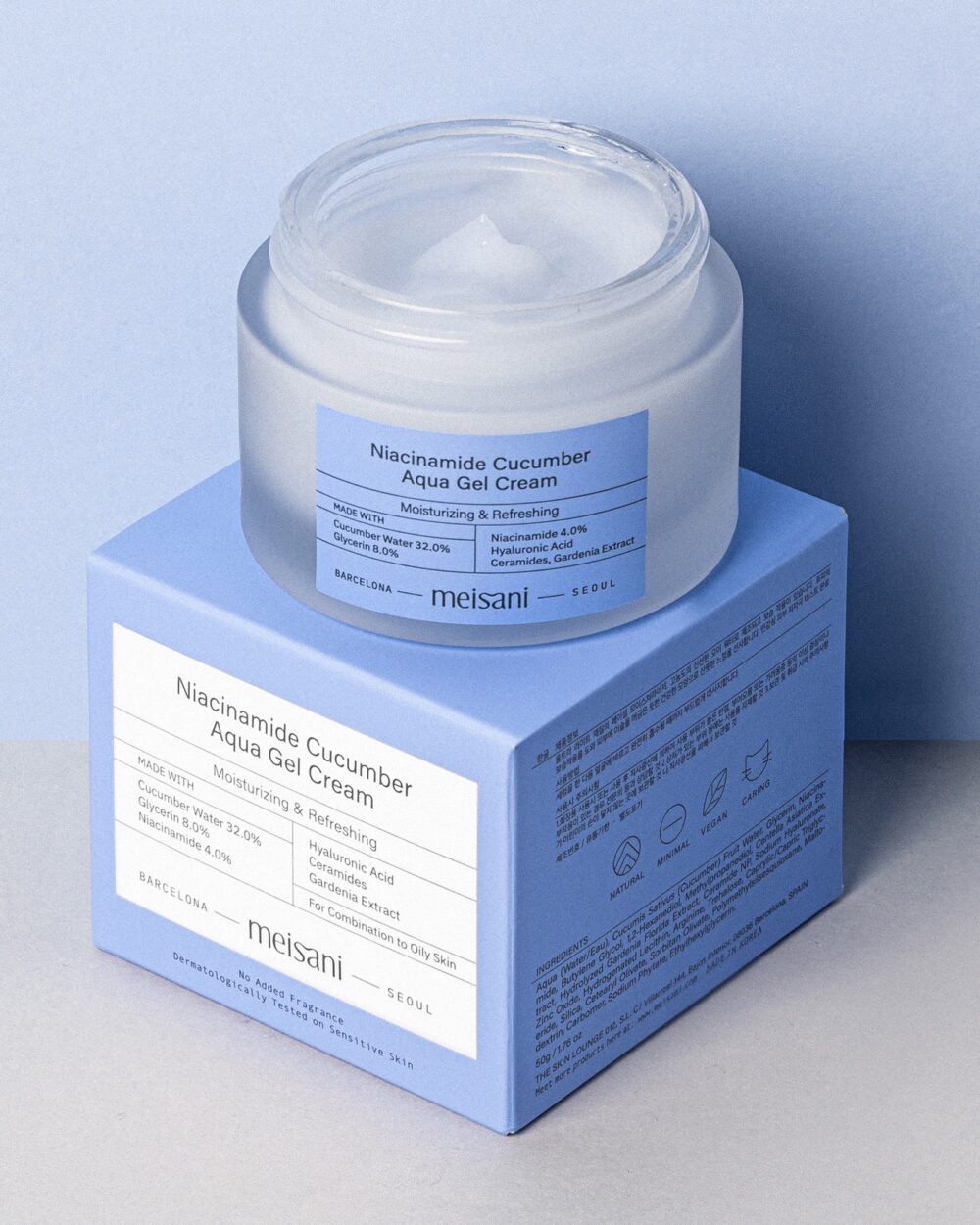 Meisani Niacinamide Cucumber Aqua Gel Cream-hydratačný krémový gél na tvár