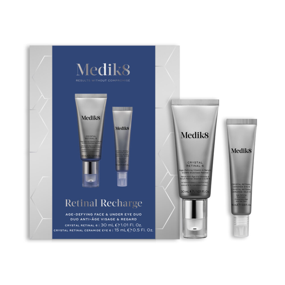Medik8 Retinal Recharge: vianočná sada retinalové sérum + očný krém